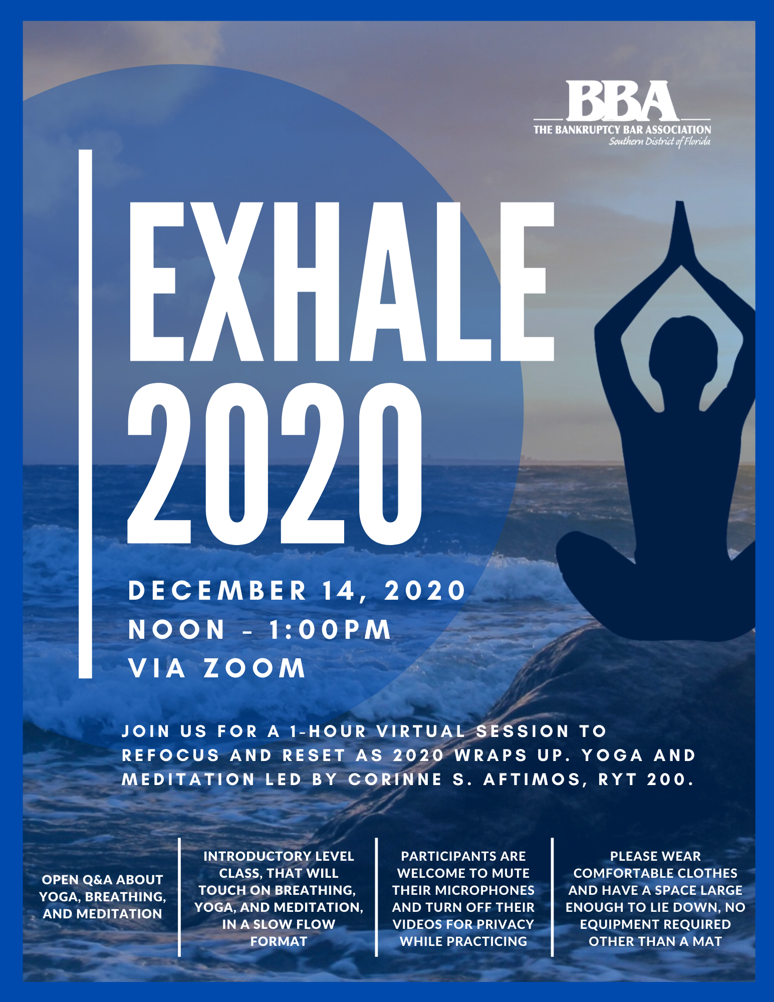 Exhale 2020: Virtual Yoga and Meditation