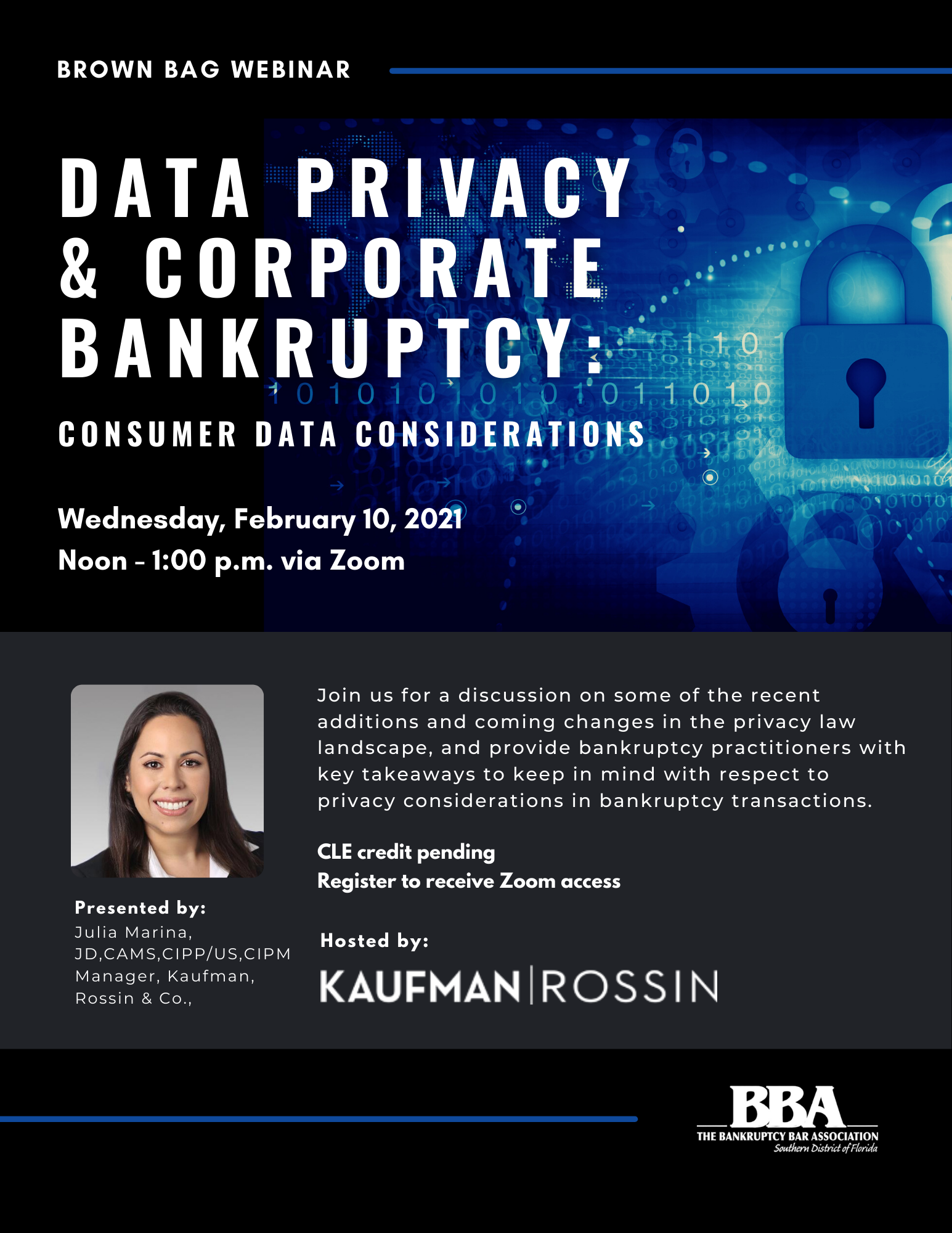 Brown Bag Webinar - Data Privacy & Corporate Bankruptcy: Consumer Data Considerations