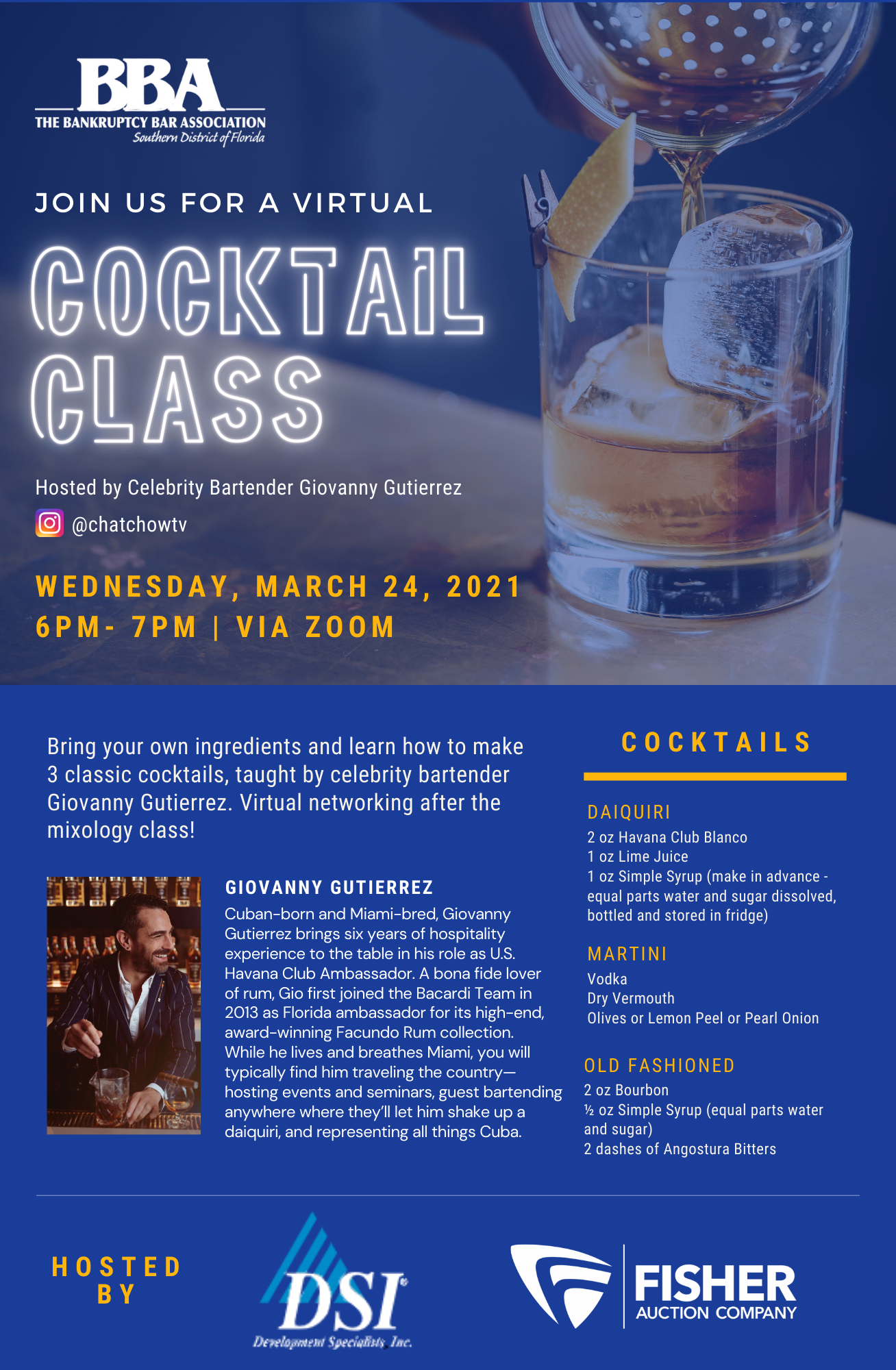 Virtual Cocktail Class